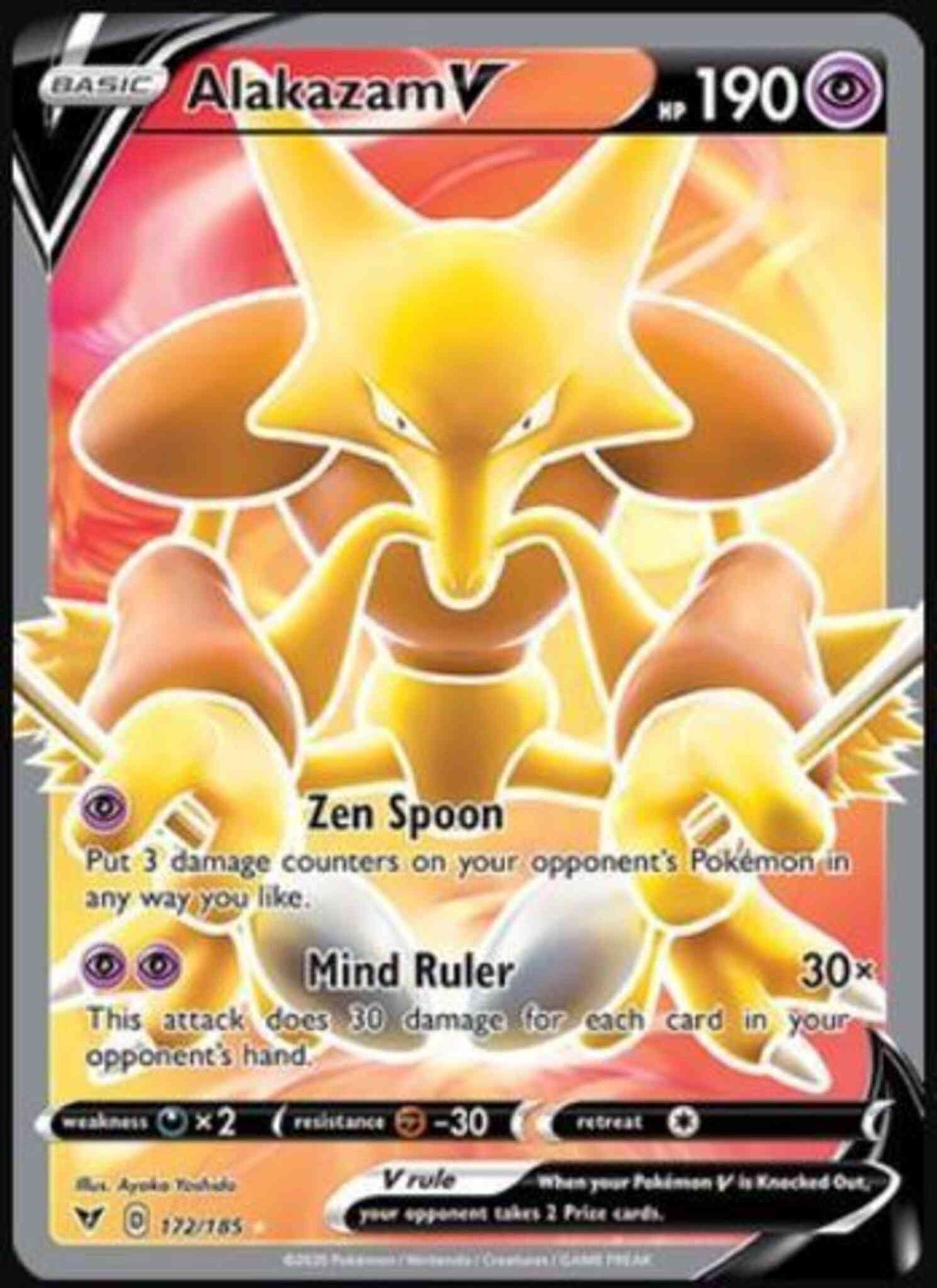 Alakazam V - 172/185 - Rare Ultra [swsh4-172] [Ultra]