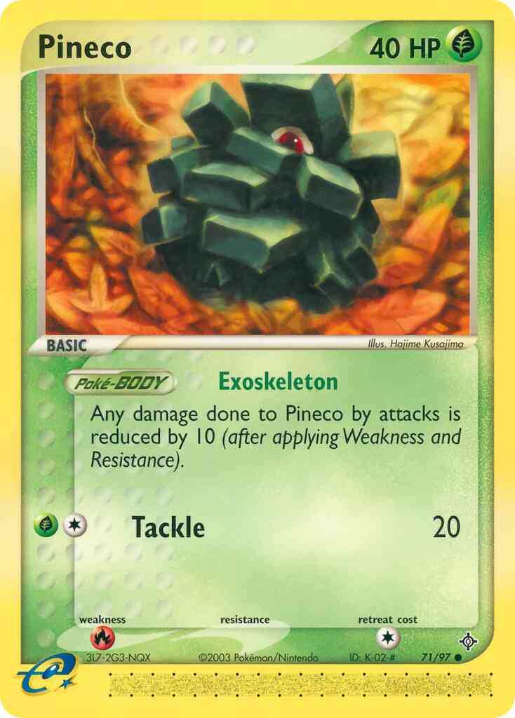 Pineco - 71/97 - Common [ex3-71] [Reverse Holo]