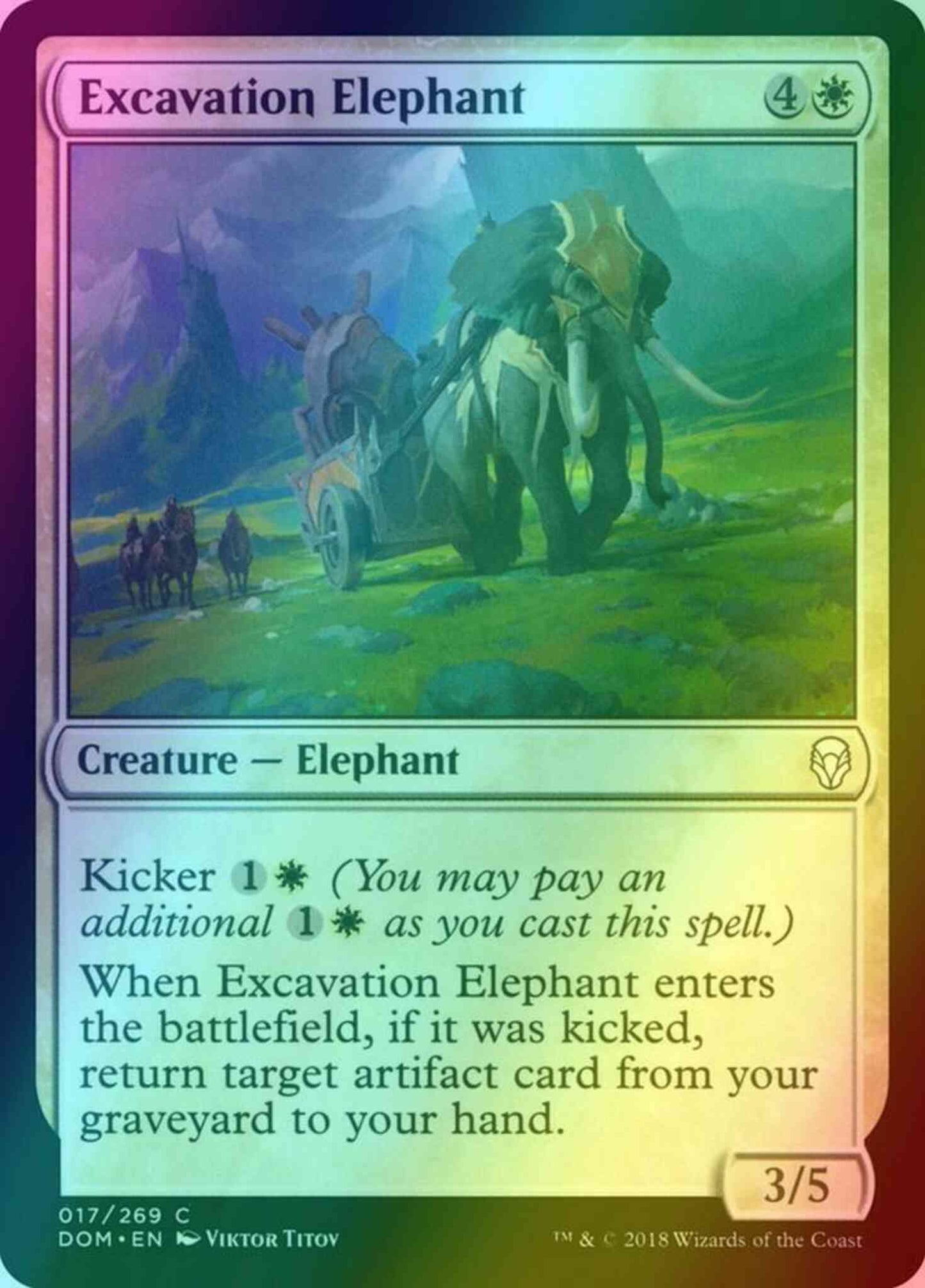 Excavation Elephant [17] [Dominaria] [Foil]