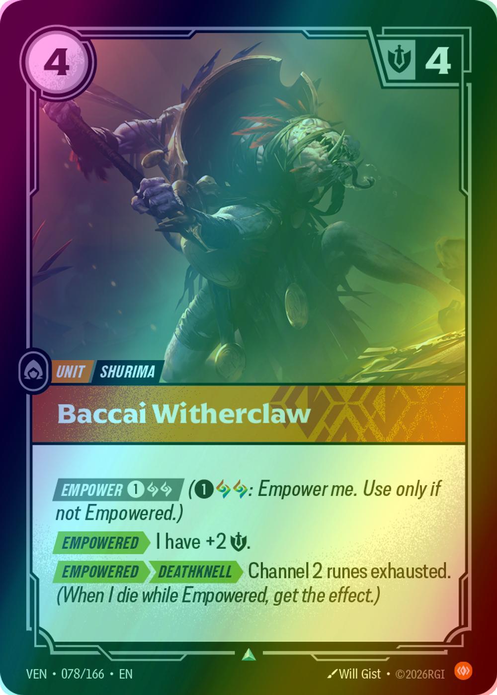 Baccai Witherclaw - 078/166 [Vendetta] [Foil]