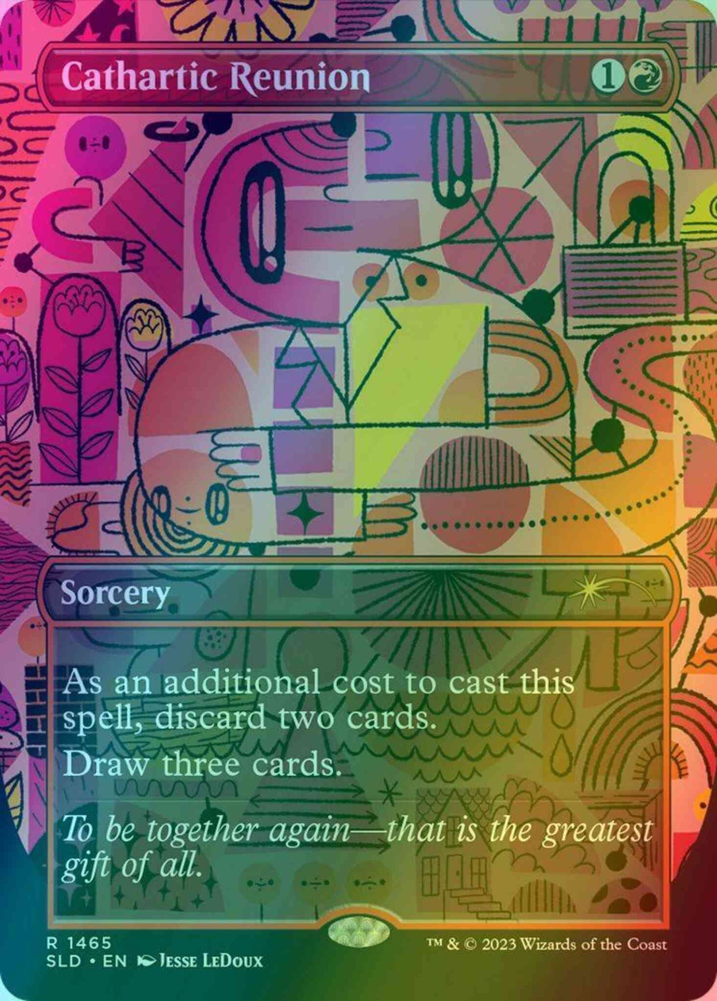 Cathartic Reunion [1465] [Borderless] [Gift Wrapped] [Secret Lair Drop] [Foil]