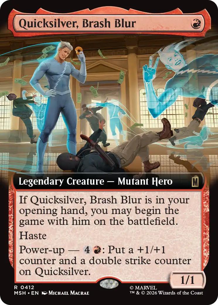 Quicksilver, Brash Blur [412] [Extended Art] [Marvel Super Heroes] [Non-Foil]