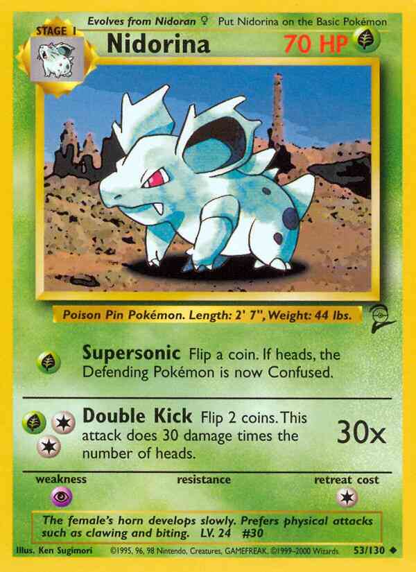 Nidorina - 53/130 - Uncommon [base4-53] [Non-Holo]