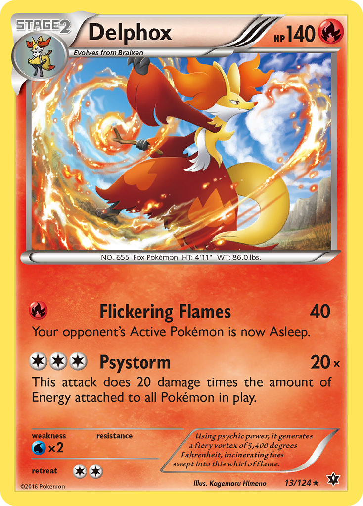 Delphox - Theme Deck - 13/124 - Rare Holo [xy10-13] [Non-Holo]