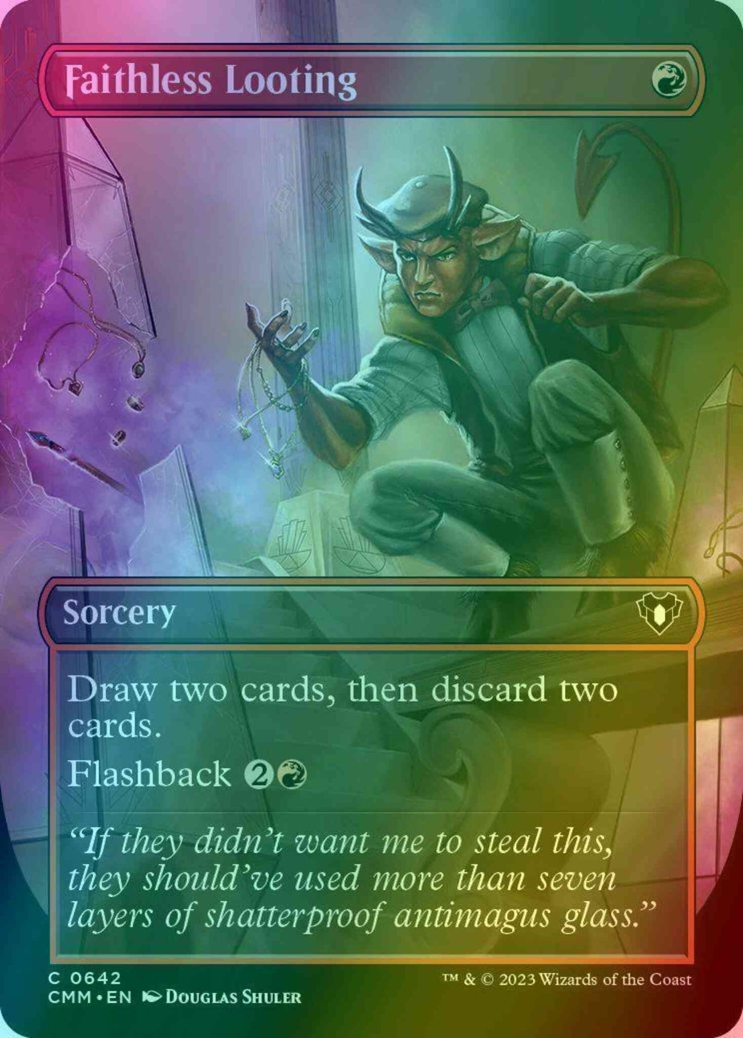 Faithless Looting [642] [Borderless] [Commander Masters] [Foil]