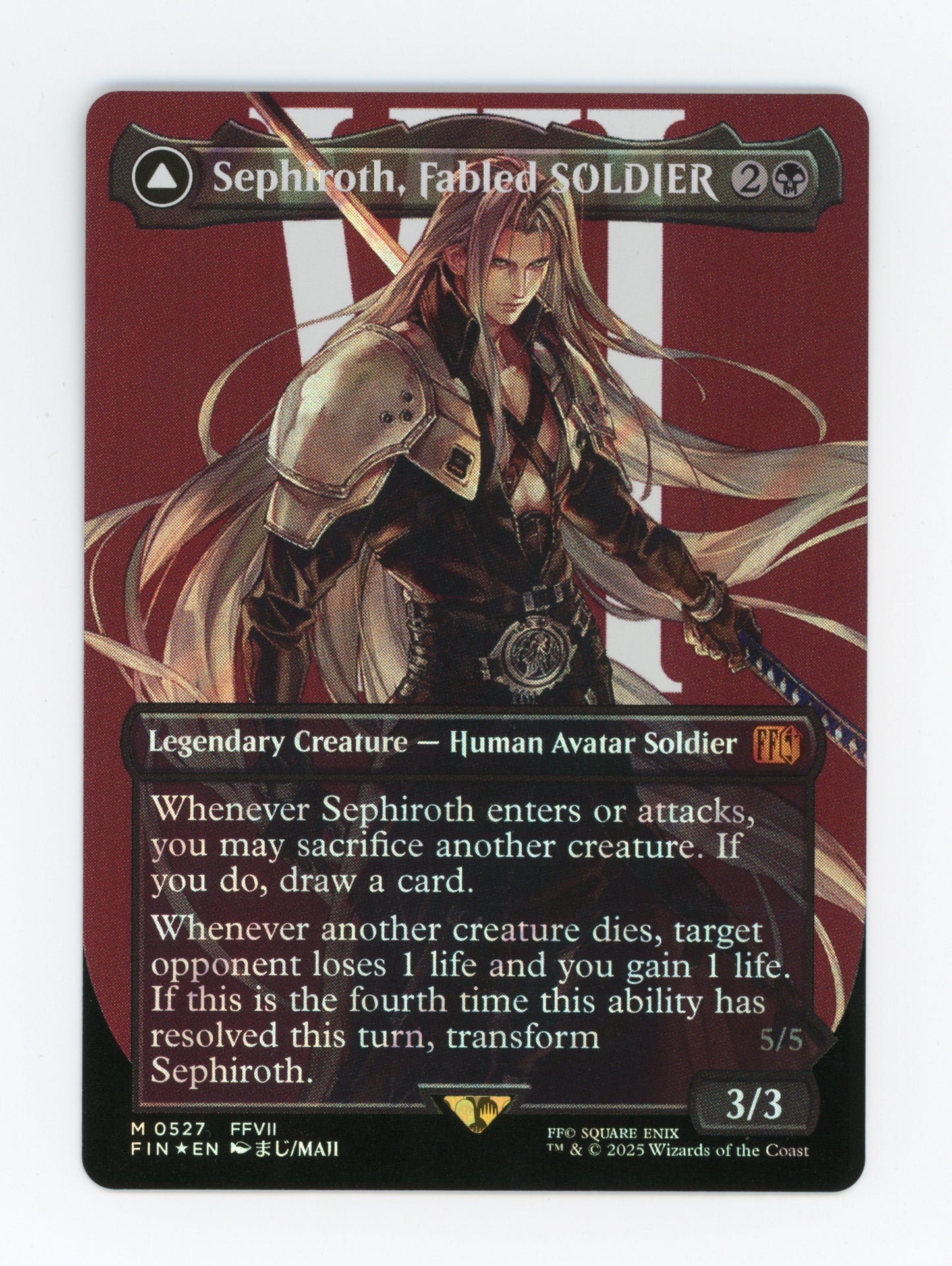 Sephiroth, Fabled SOLDIER // Sephiroth, One-Winged Angel — Borderless|Character|Surge Foil — ID 20019
