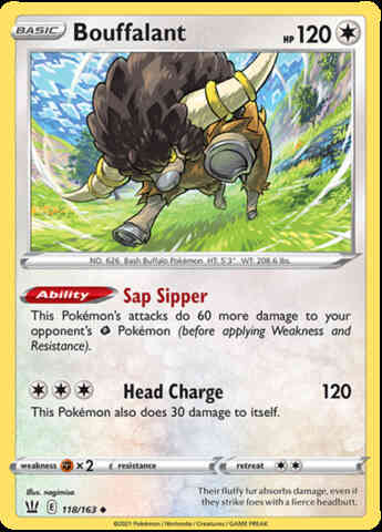 Bouffalant - 118/163 - Uncommon [swsh5-118] [Non-Holo]