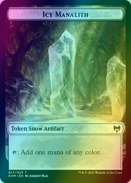 Dwarf Berserker Token (12) // Icy Manalith Token (17) [Kaldheim Tokens] [Foil]