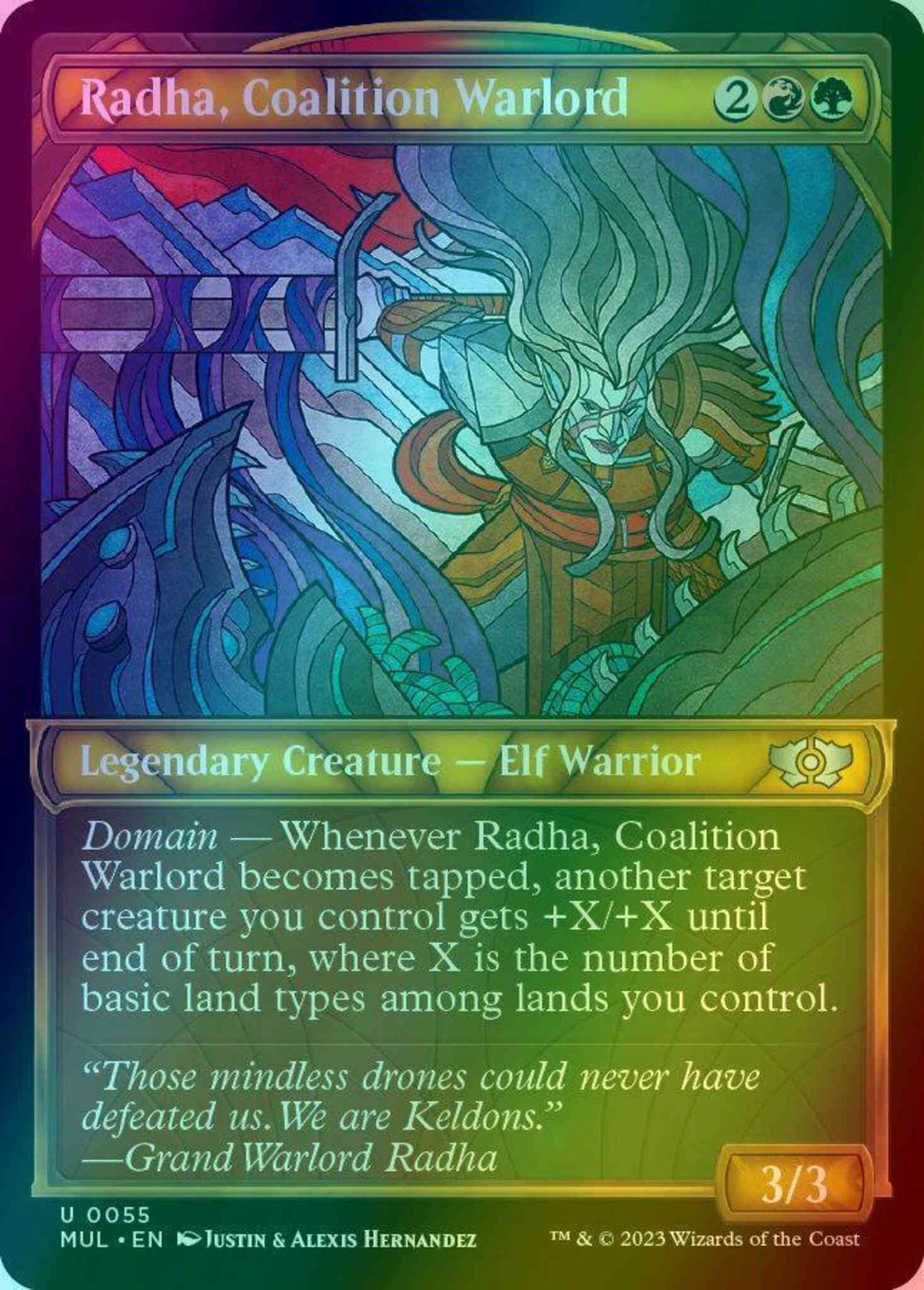 Radha, Coalition Warlord [55] [Planar Showcase] [Multiverse Legends] [Foil]