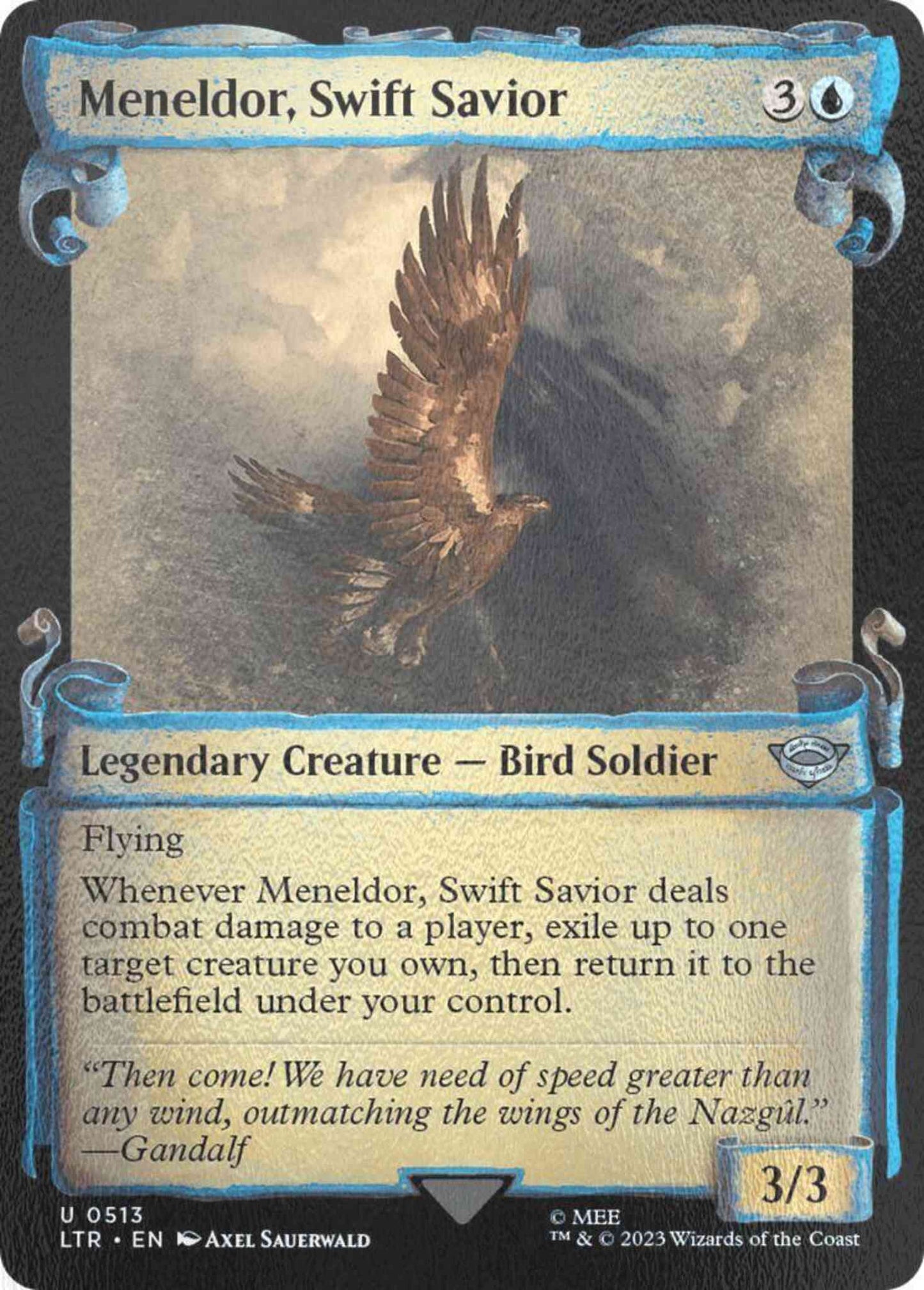 Meneldor, Swift Savior [513] [Scrolls Showcase] [The Lord of the Rings: Tales of Middle-earth] [Silver Foil]