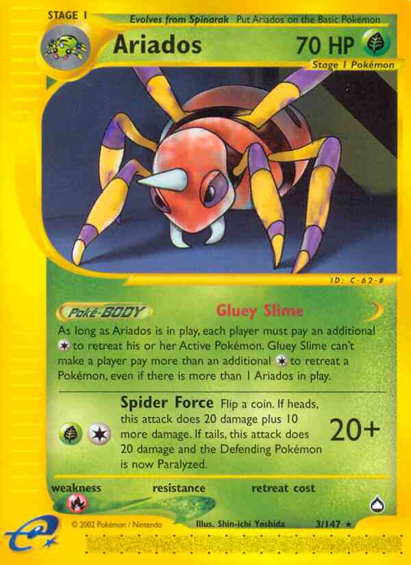 Ariados - 3/147 - Rare [ecard2-3] [Non-Holo]