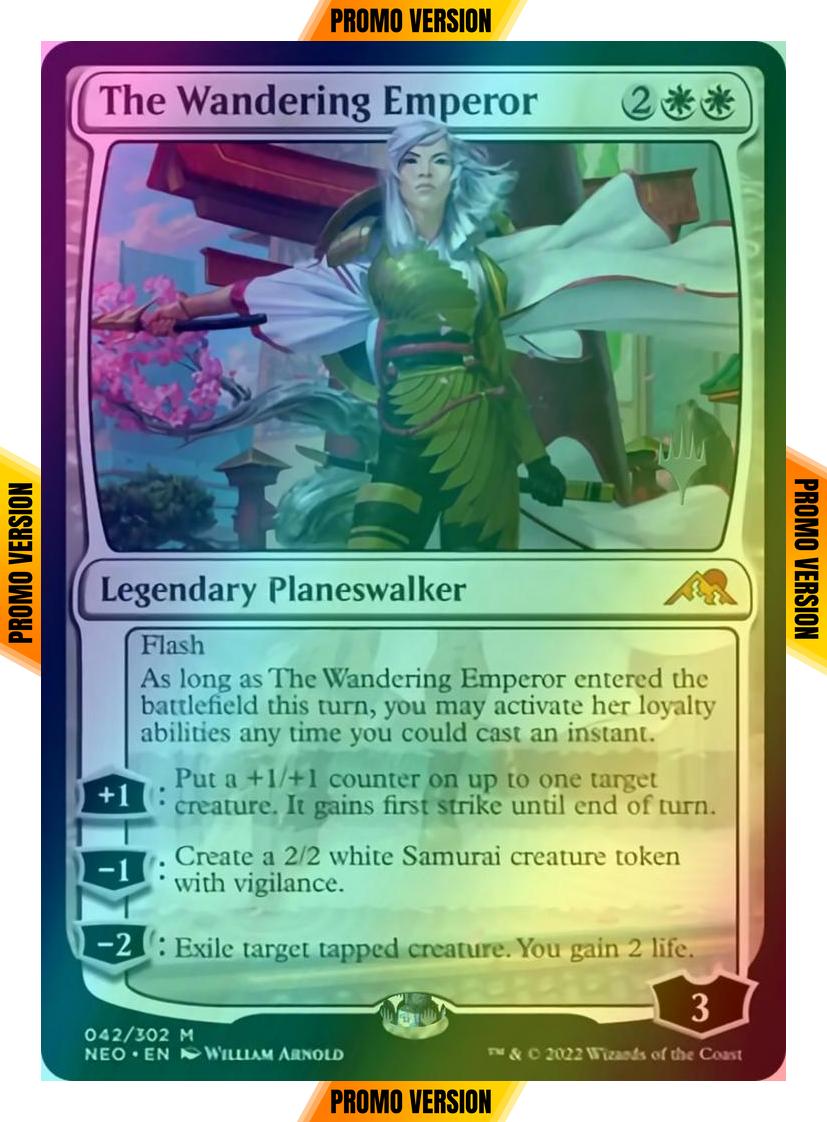 The Wandering Emperor [Promo Pack] [42p] [Kamigawa: Neon Dynasty: Promos] [Foil]