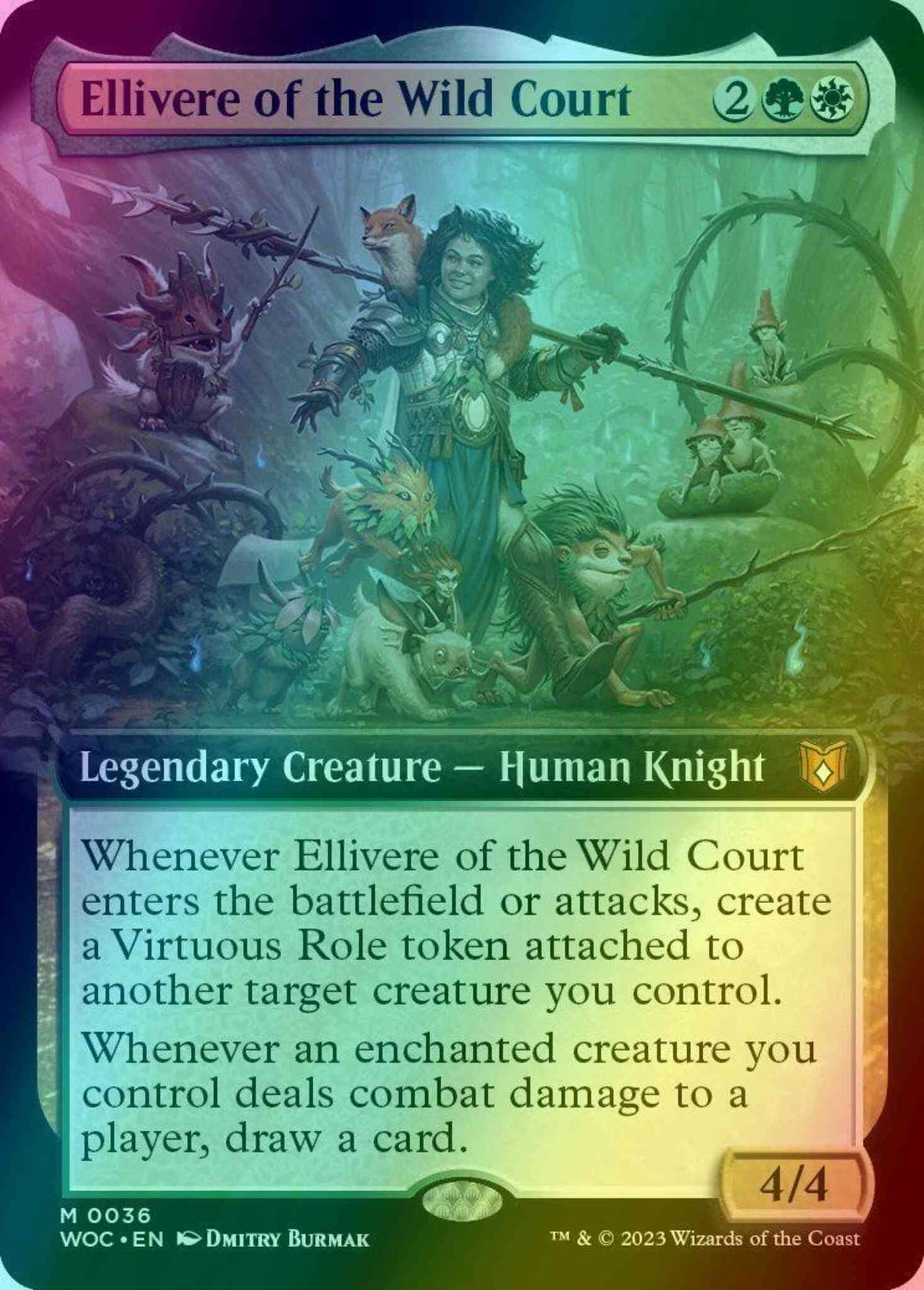 Ellivere of the Wild Court [36] [Extended Art] [Wilds of Eldraine: Commander] [Foil]