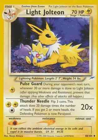 Light Jolteon - 48/105 - Uncommon - Unlimited [neo4U-48] [Non-Holo]