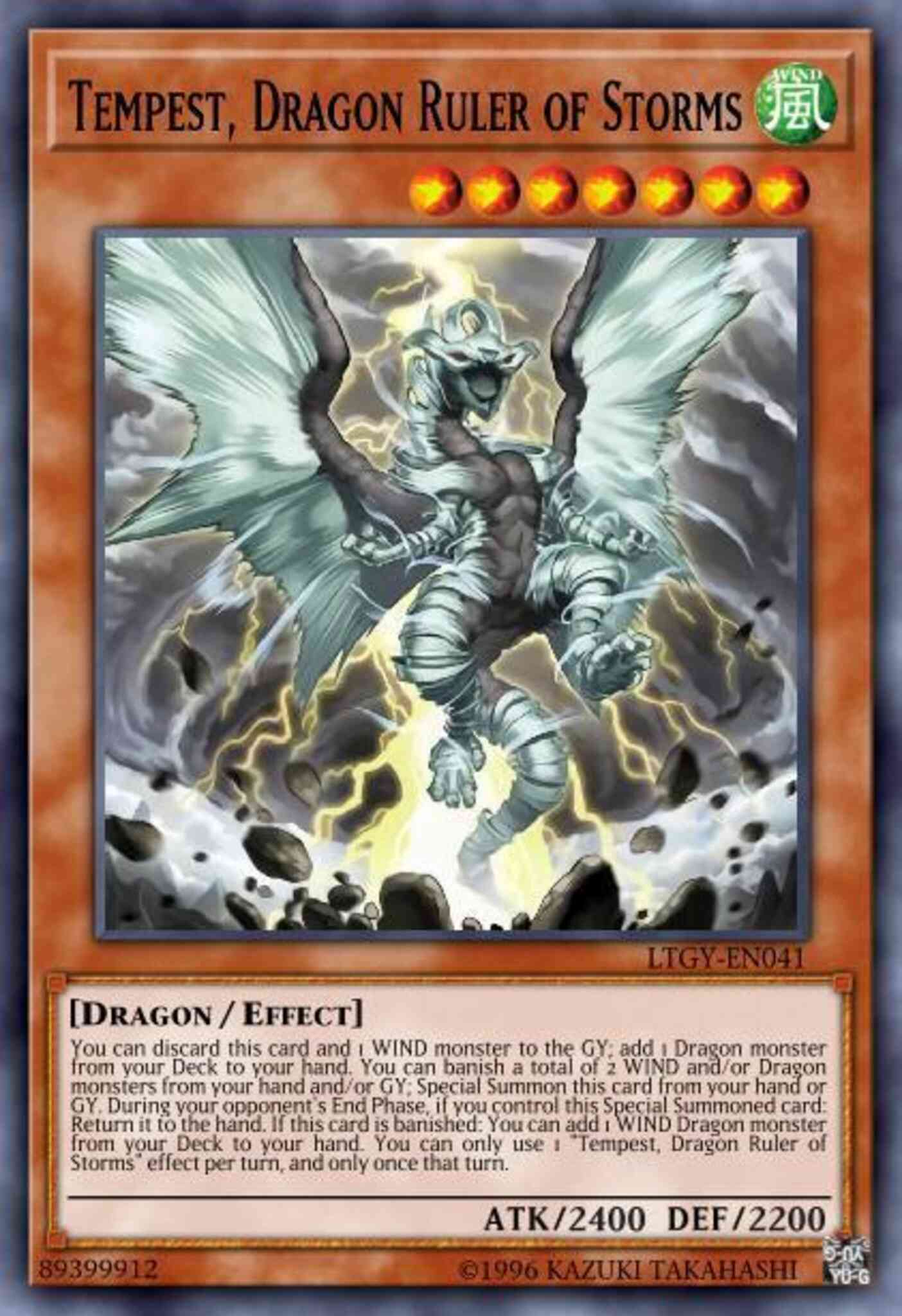 Tempest, Dragon Ruler of Storms - LTGY-EN041 - Rare - Unlimited