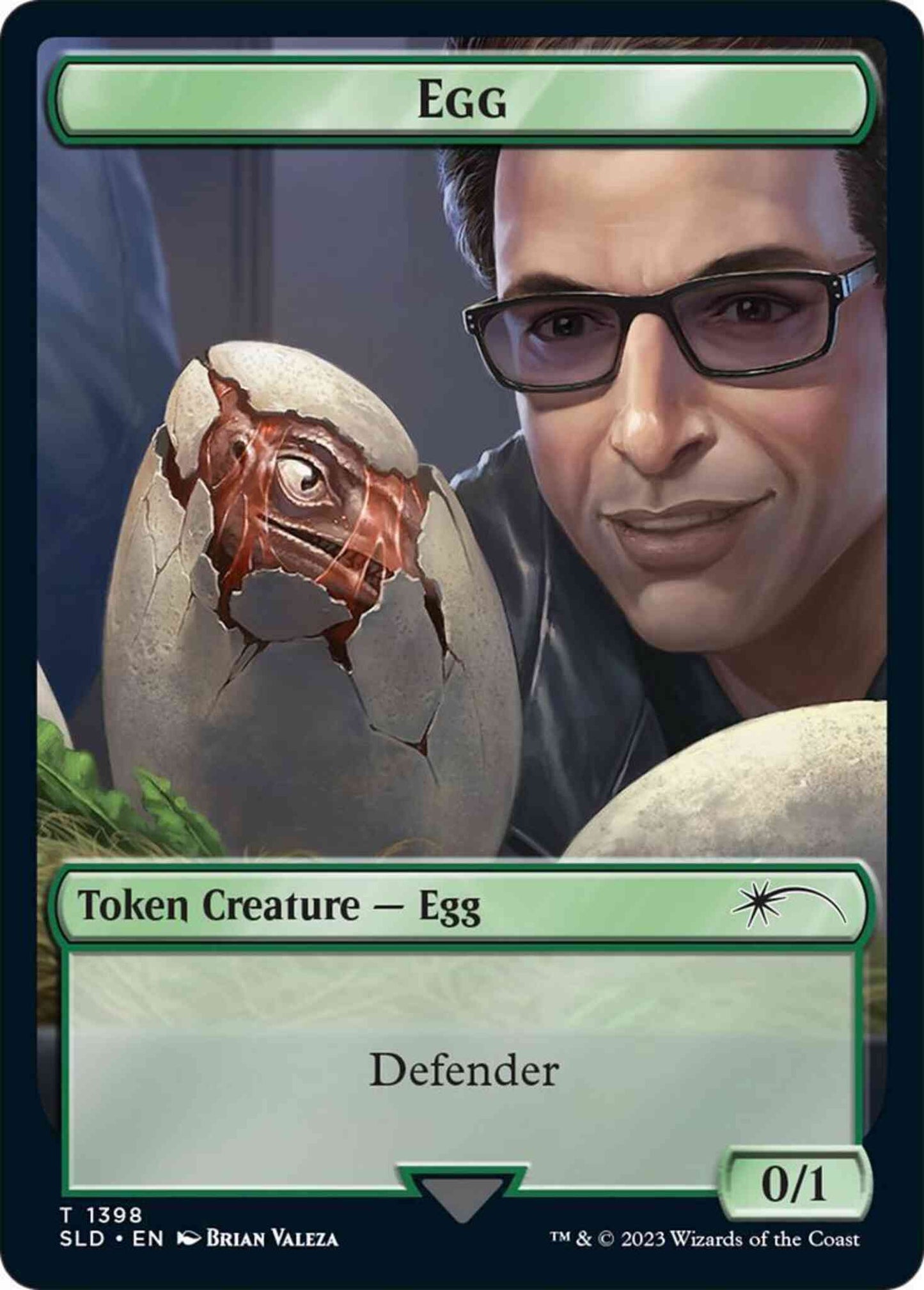 Egg Token [1398] [Dr. Ian Malcom] [Secret Lair Drop] [Non-Foil]