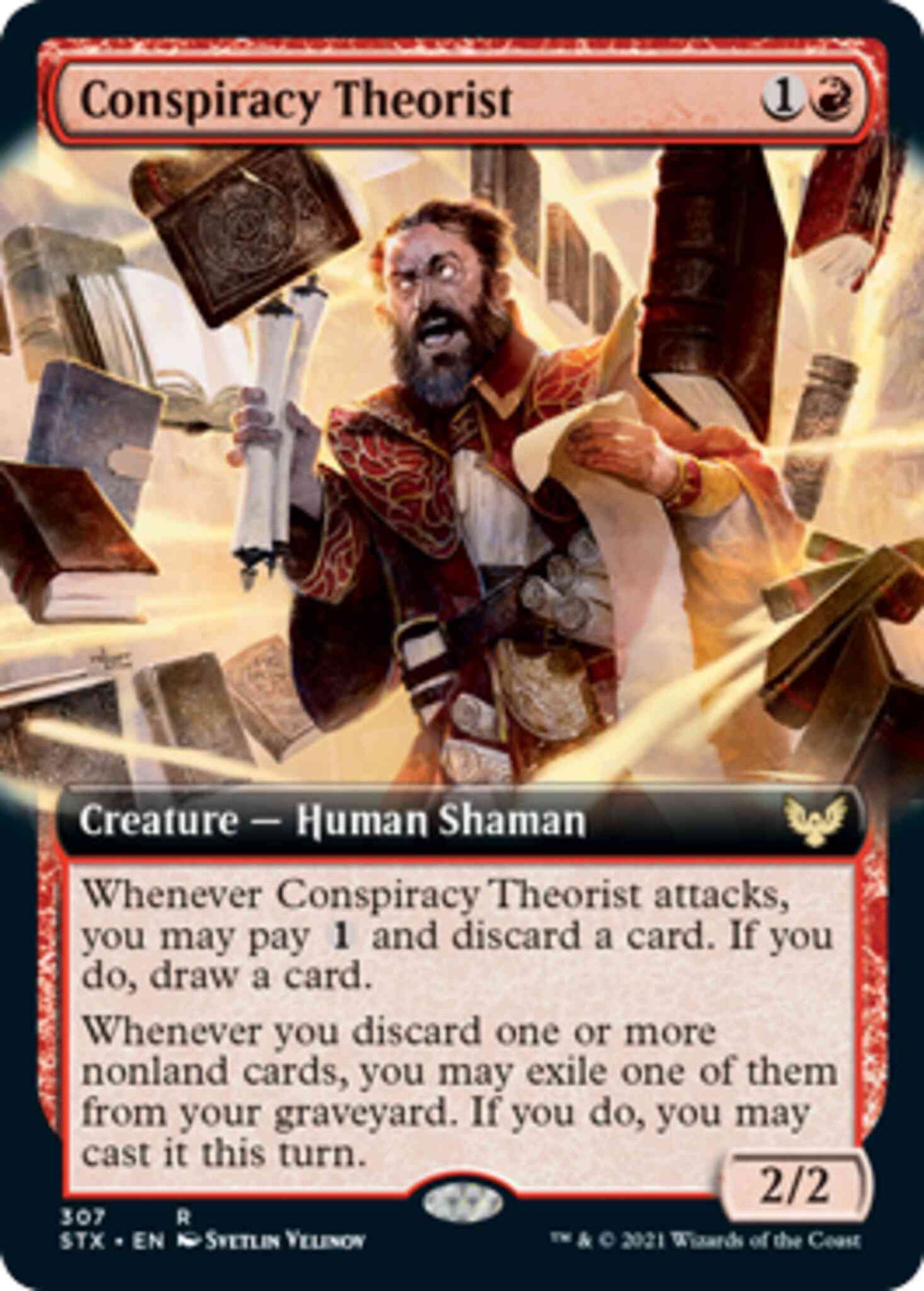 Conspiracy Theorist [307] [Extended Art] [Strixhaven: School of Mages] [Non-Foil]