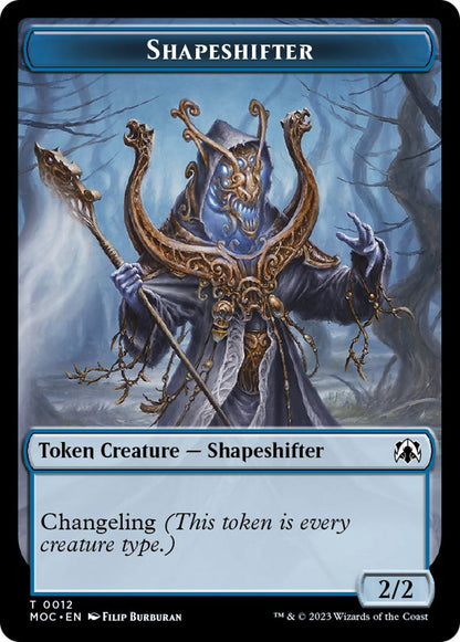 Blood Token (32) // Shapeshifter Token (12) [March of the Machine: Commander: Tokens] [Non-Foil]