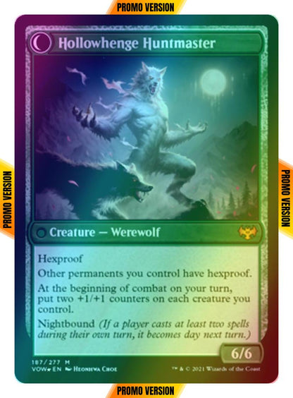 Avabruck Caretaker // Hollowhenge Huntmaster [Prerelease] [187s] [Innistrad: Crimson Vow: Promos] [Foil]