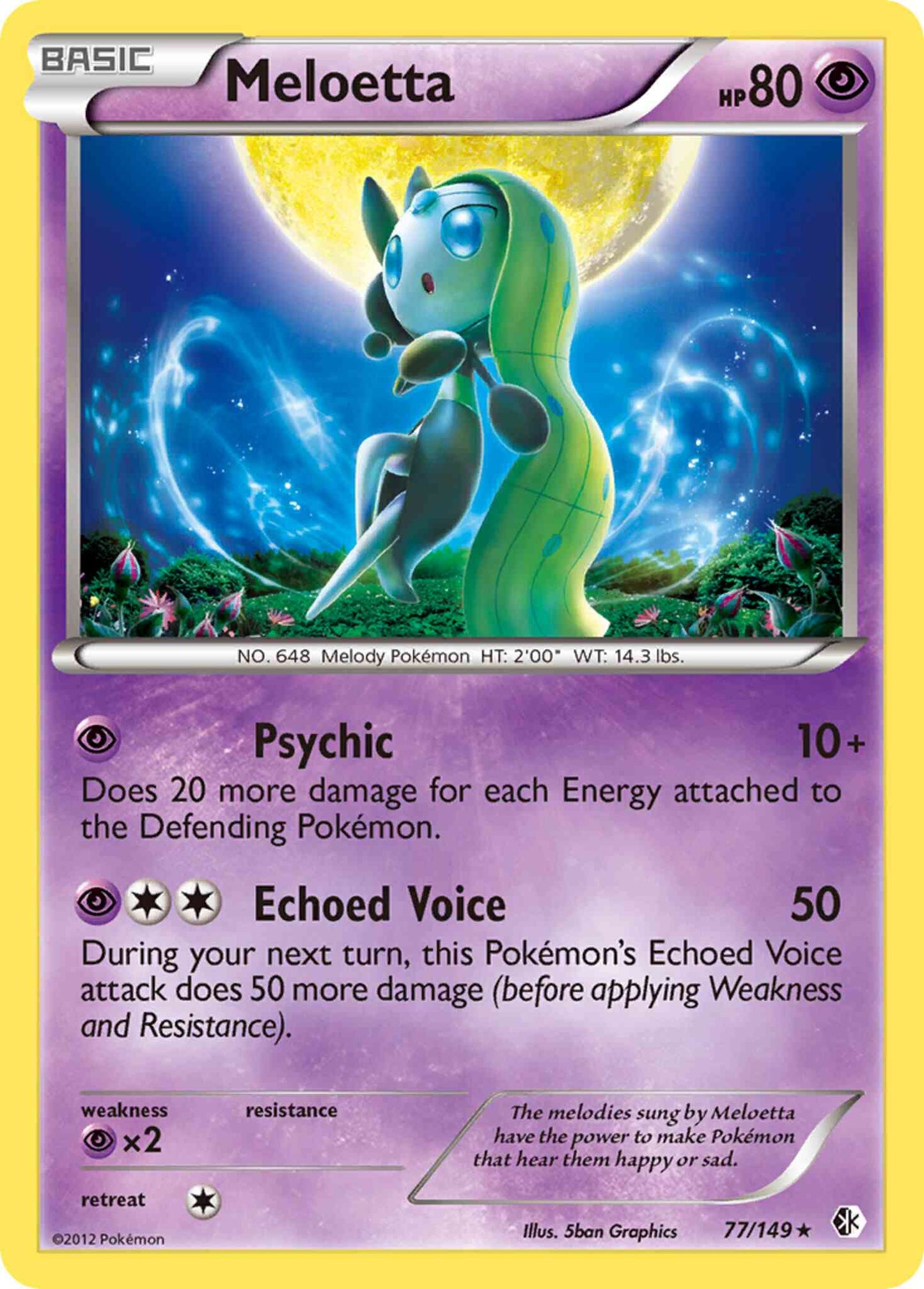 Meloetta - 77/149 - Rare Holo [bw7-77] [Holo]