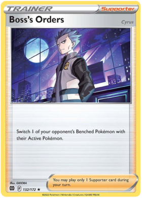 Boss's Orders - 132/172 - Promo [Trainer's Toolkit 2022] [swsh9-132] [Non-Holo]