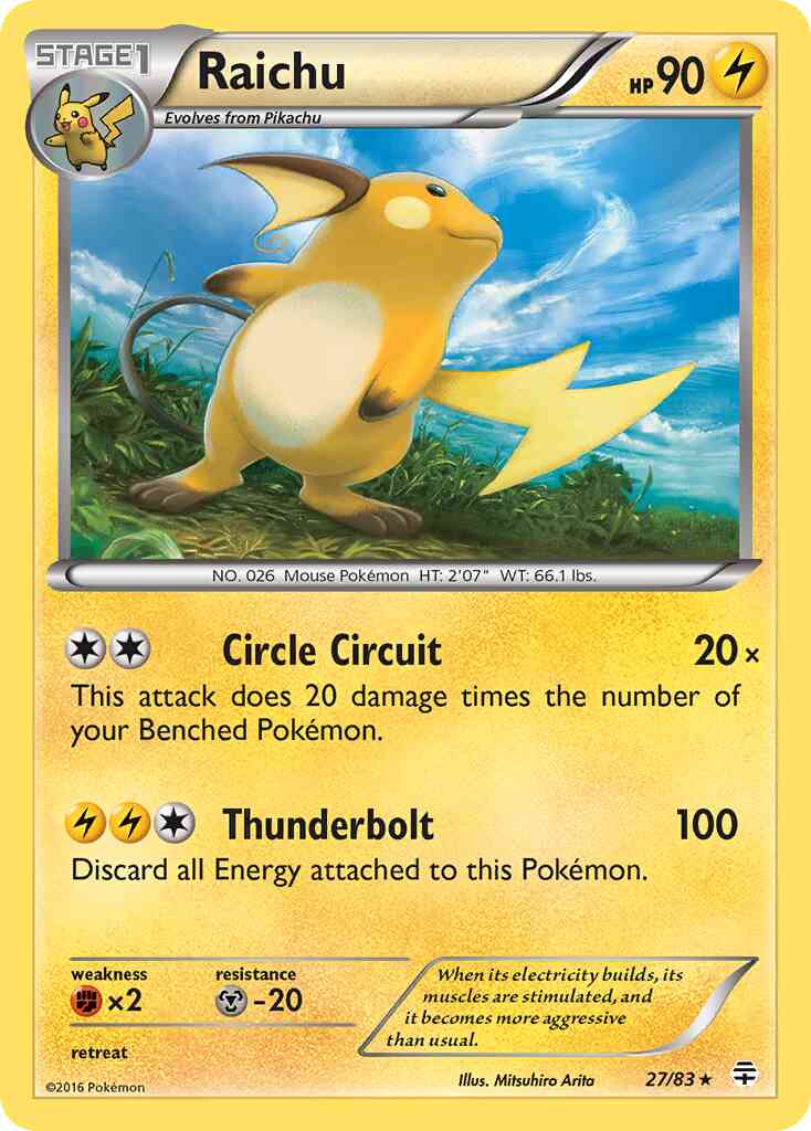 Raichu - 27/83 - Rare Holo [g1-27] [Holo]
