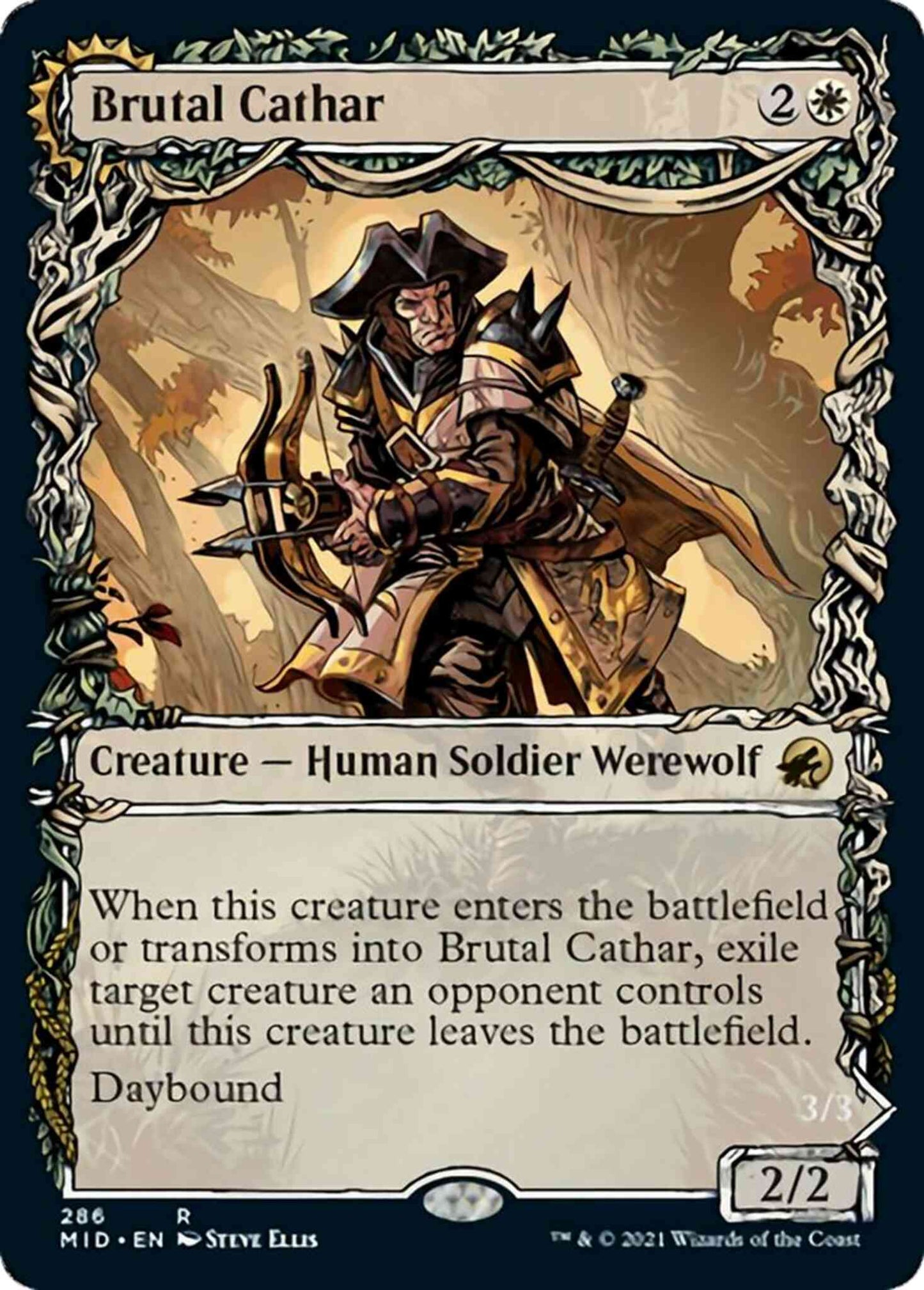 Brutal Cathar // Moonrage Brute [286] [Equinox Showcase] [Innistrad: Midnight Hunt] [Non-Foil]