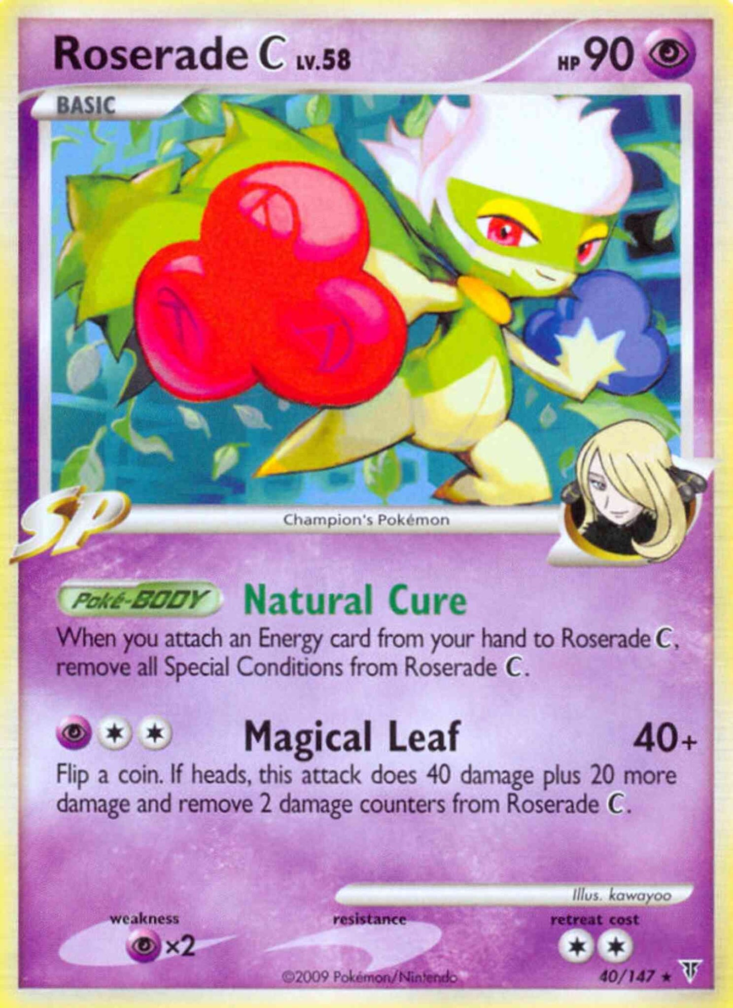 Roserade C - 40/147 - Rare [pl3-40] [Non-Holo]