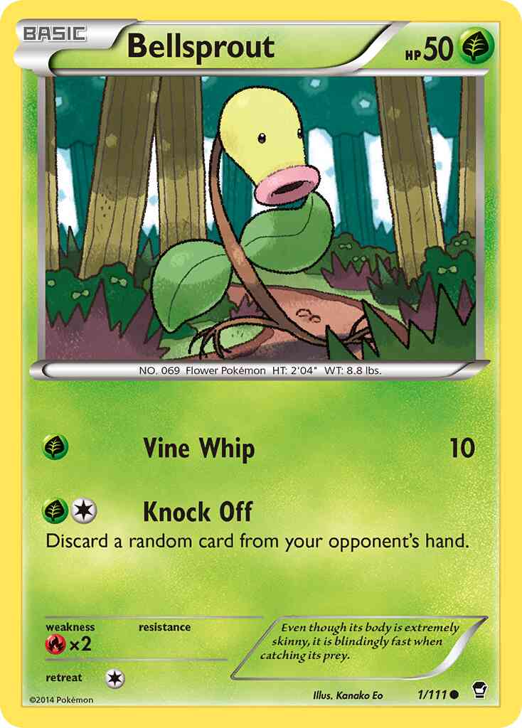 Bellsprout - 1/111 - Common [xy3-1] [Reverse Holo]