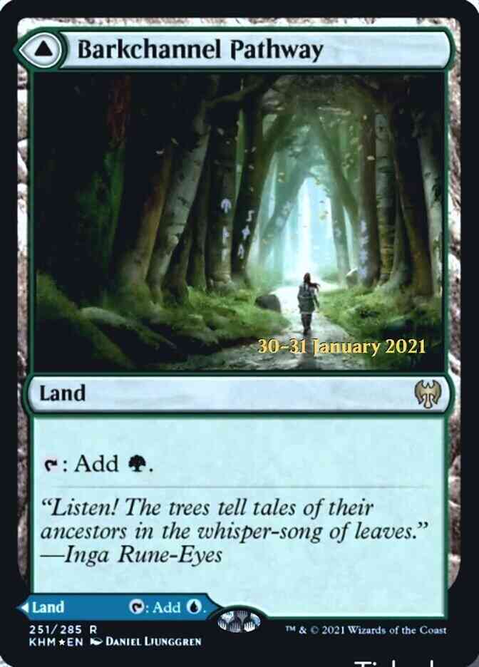 Barkchannel Pathway // Tidechannel Pathway [Prerelease] [251s] [Kaldheim Promos] [Foil]