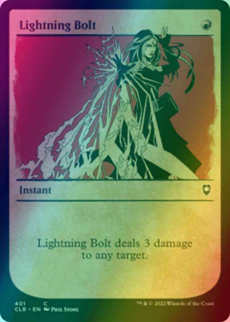Lightning Bolt [401] [Rulebook Showcase] [Commander Legends: Battle for Baldur's Gate] [Foil]
