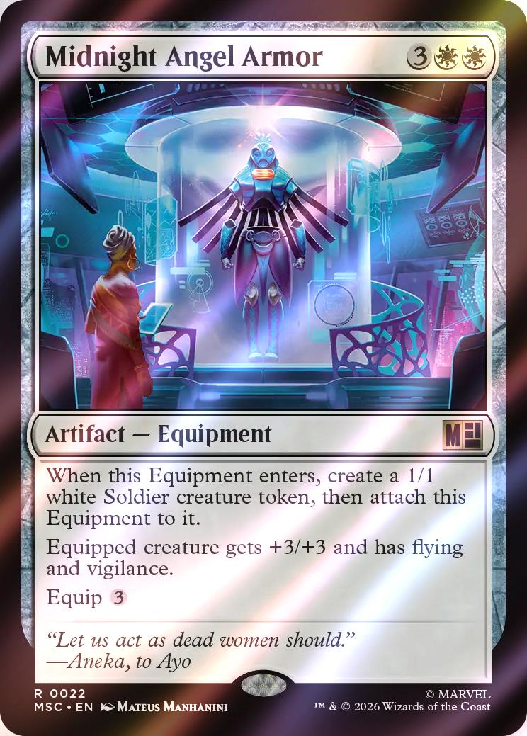 Midnight Angel Armor [22] [Marvel Super Heroes: Commander] [Surge Foil]