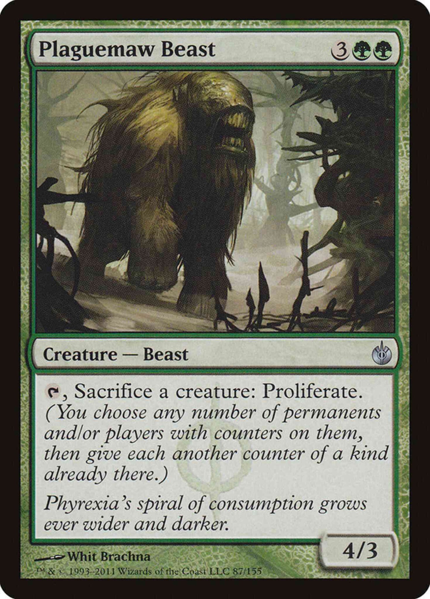 Plaguemaw Beast [87] [Mirrodin Besieged] [Non-Foil]