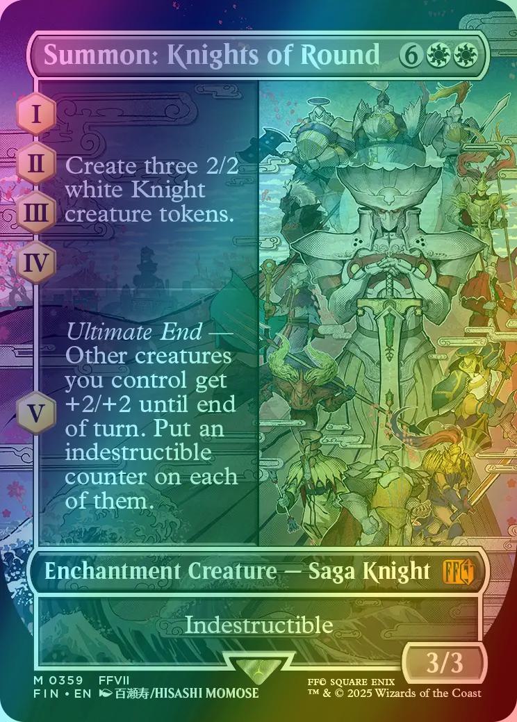 Summon: Knights of Round [359] [Borderless] [FINAL FANTASY] [Foil]