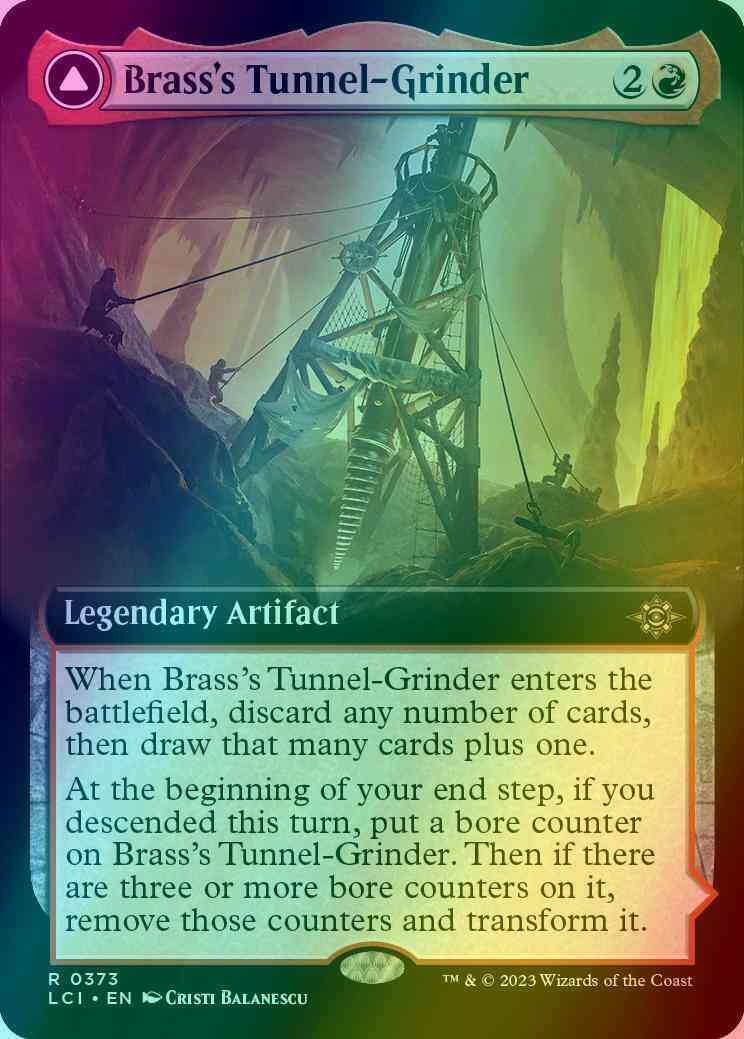 Brass's Tunnel-Grinder // Tecutlan, the Searing Rift [373] [Extended Art] [The Lost Caverns of Ixalan] [Foil]