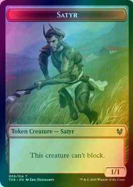 Satyr Token (09) // Wall Token (14) [Theros Beyond Death Tokens] [Foil]