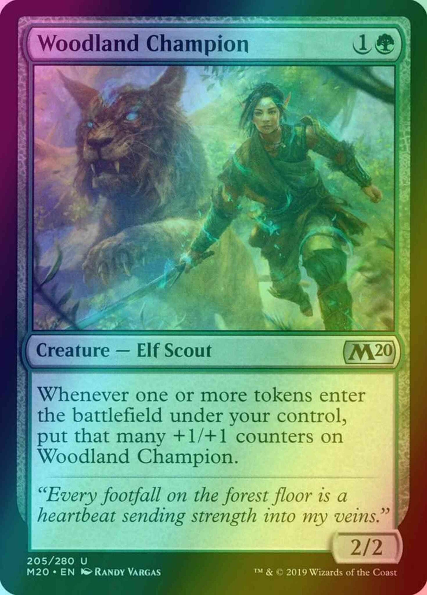 Woodland Champion [205] [Core Set 2020] [Foil]