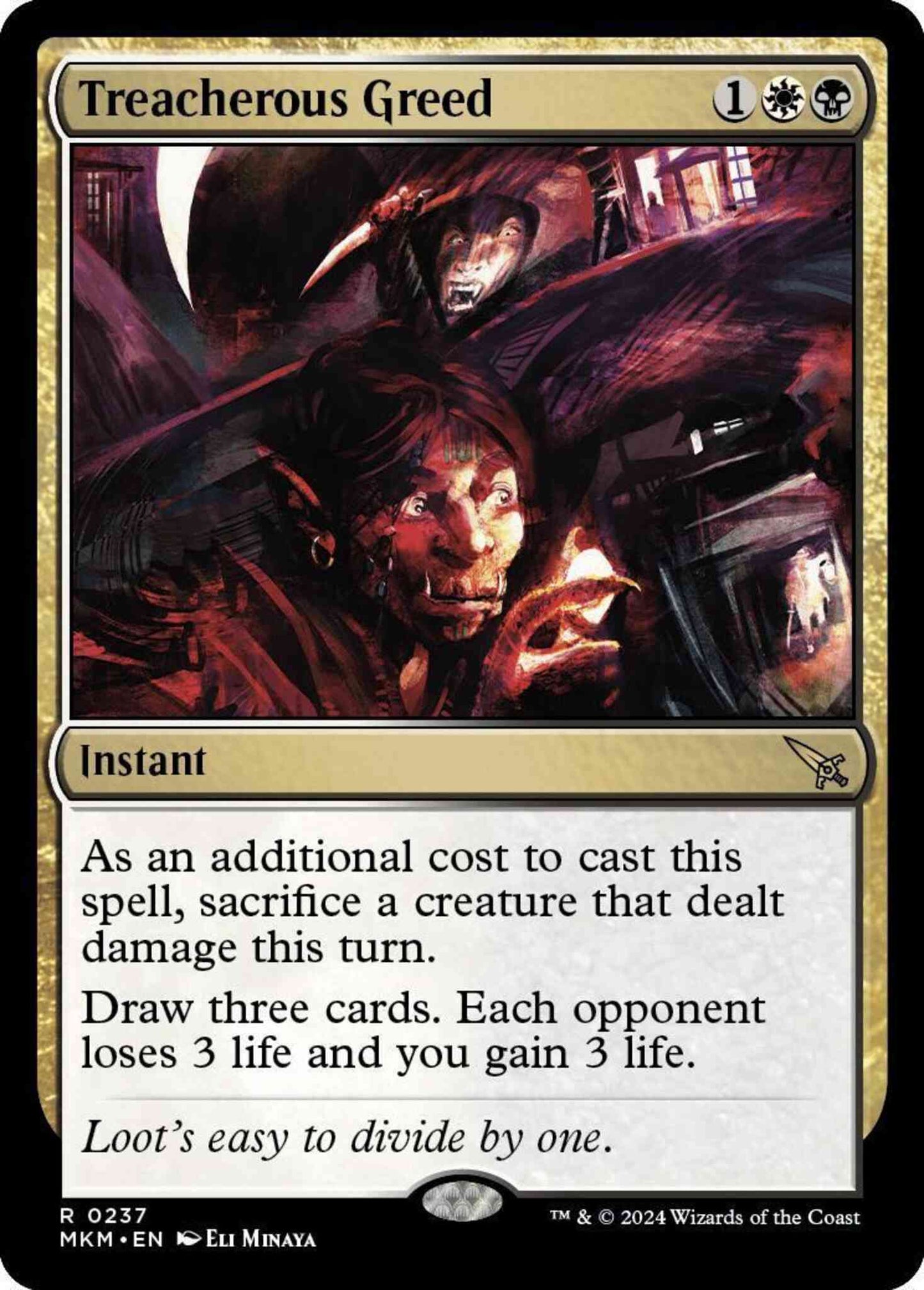 Treacherous Greed [237] [Murders at Karlov Manor] [Non-Foil]