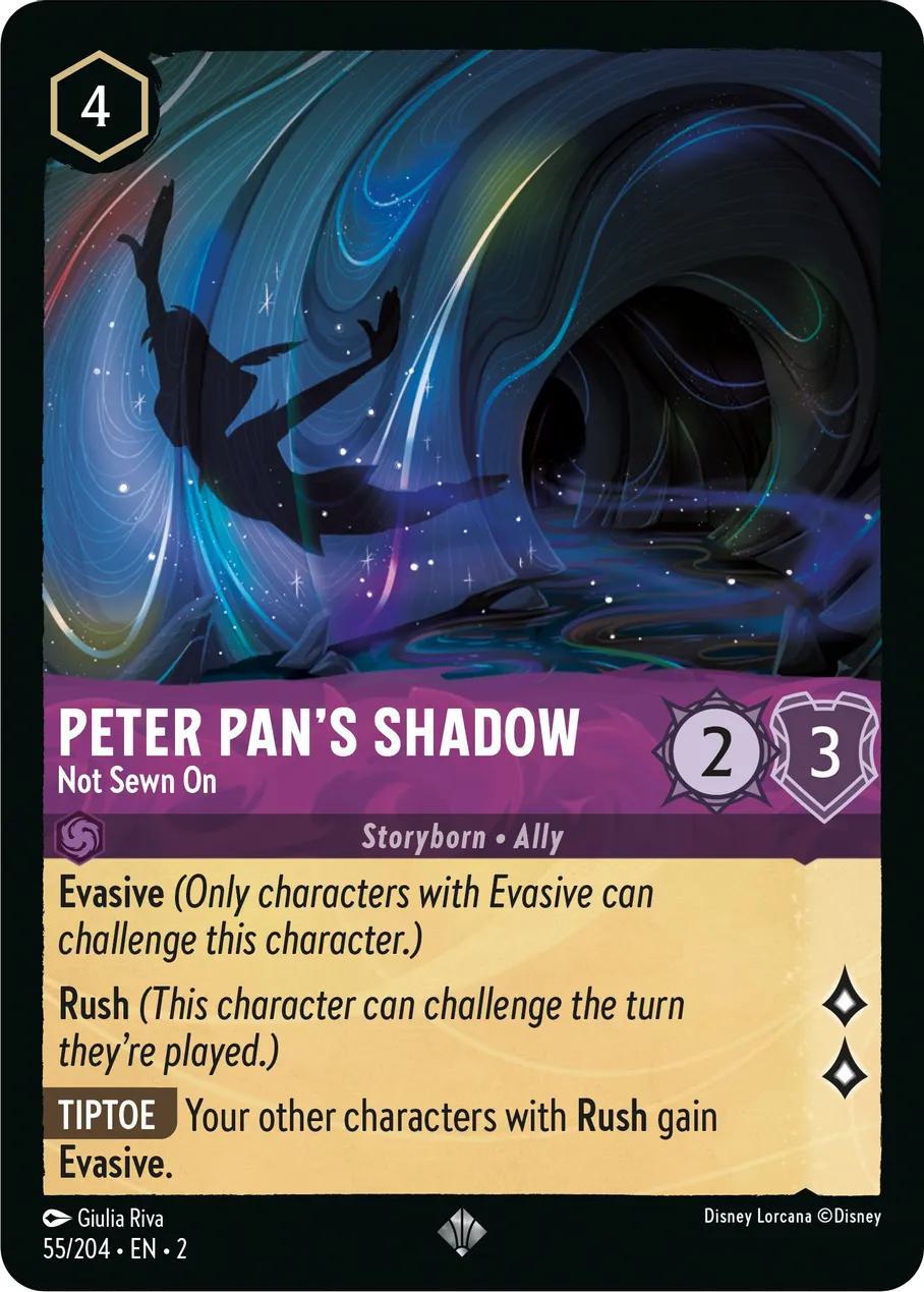 Peter Pan's Shadow - Not Sewn On - 55/204 [Rise Of The Floodborn] [Non-Foil]