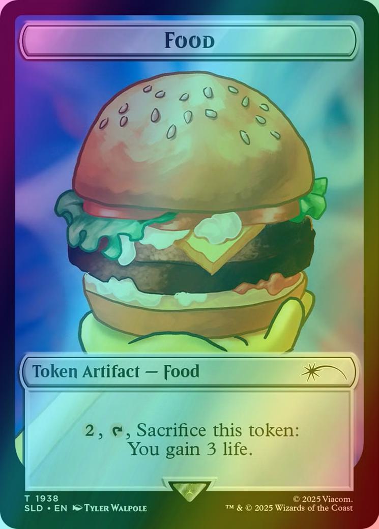 Food Token [1938] [Borderless] [SpongeBob: Internet Sensation] [Secret Lair Drop] [Foil]
