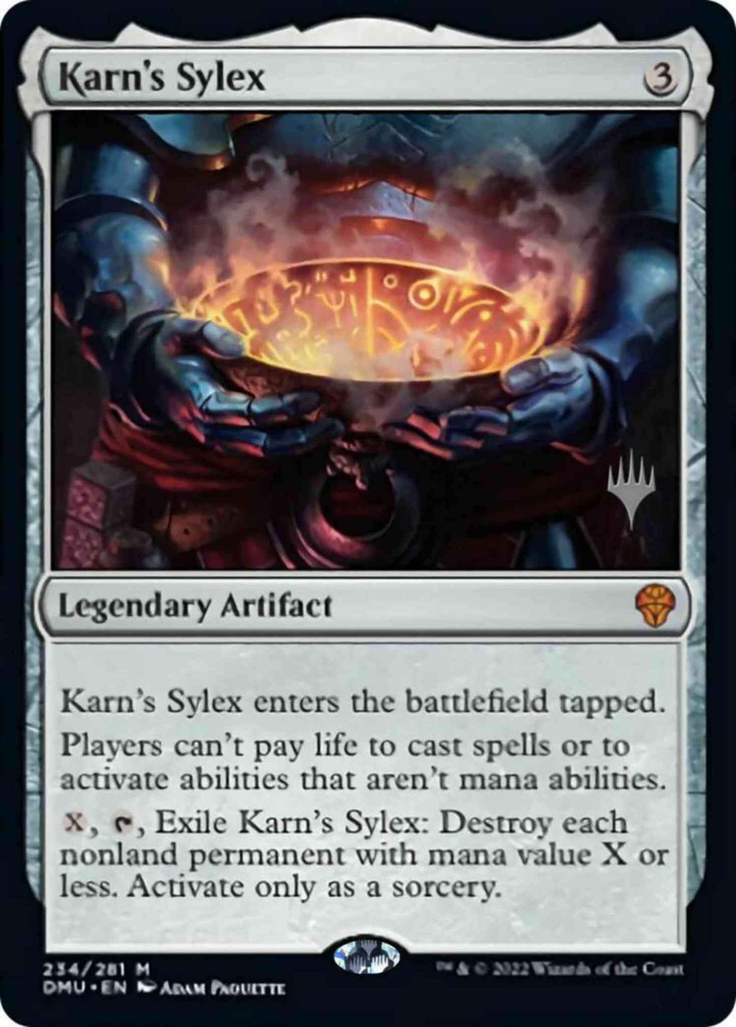 Karn's Sylex [234p] [Promo Pack] [Dominaria United: Promos] [Non-Foil]
