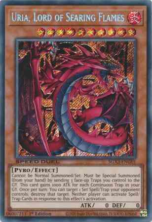 Uria, Lord of Searing Flames - SGX3-ENG01 - Secret Rare - 1st Edition