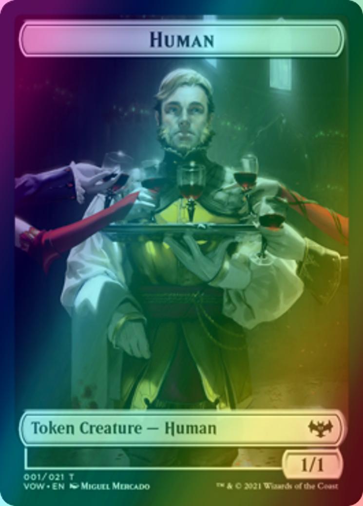 Boar Token (12) // Human Token (01) [Innistrad: Crimson Vow: Tokens] [Foil]