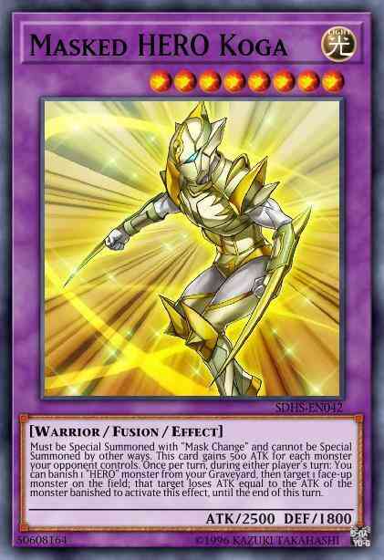 Masked HERO Koga - SDHS-EN042 - Super Rare - Unlimited