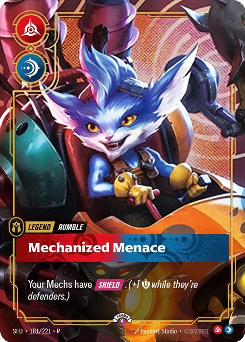 Mechanized Menace (Rumble) (Metal) - 181/221 [Riftbound Organized Play Promotional Cards] [Foil]