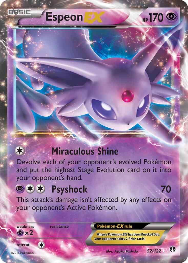 Espeon-EX - 52/122 - Rare Holo EX [xy9-52] [Ultra]