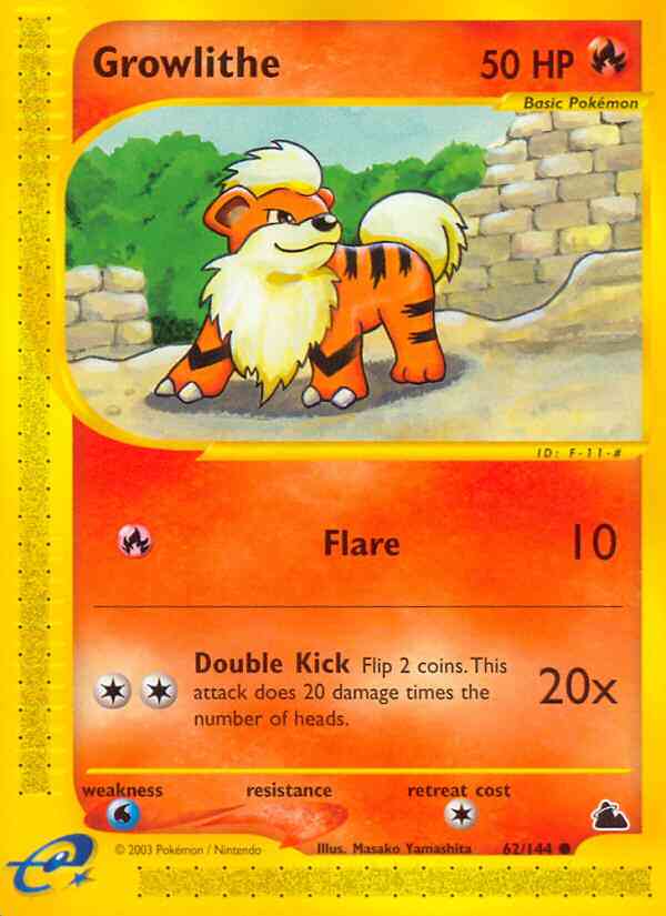 Growlithe - 62/144 - Common [ecard3-62] [Non-Holo]