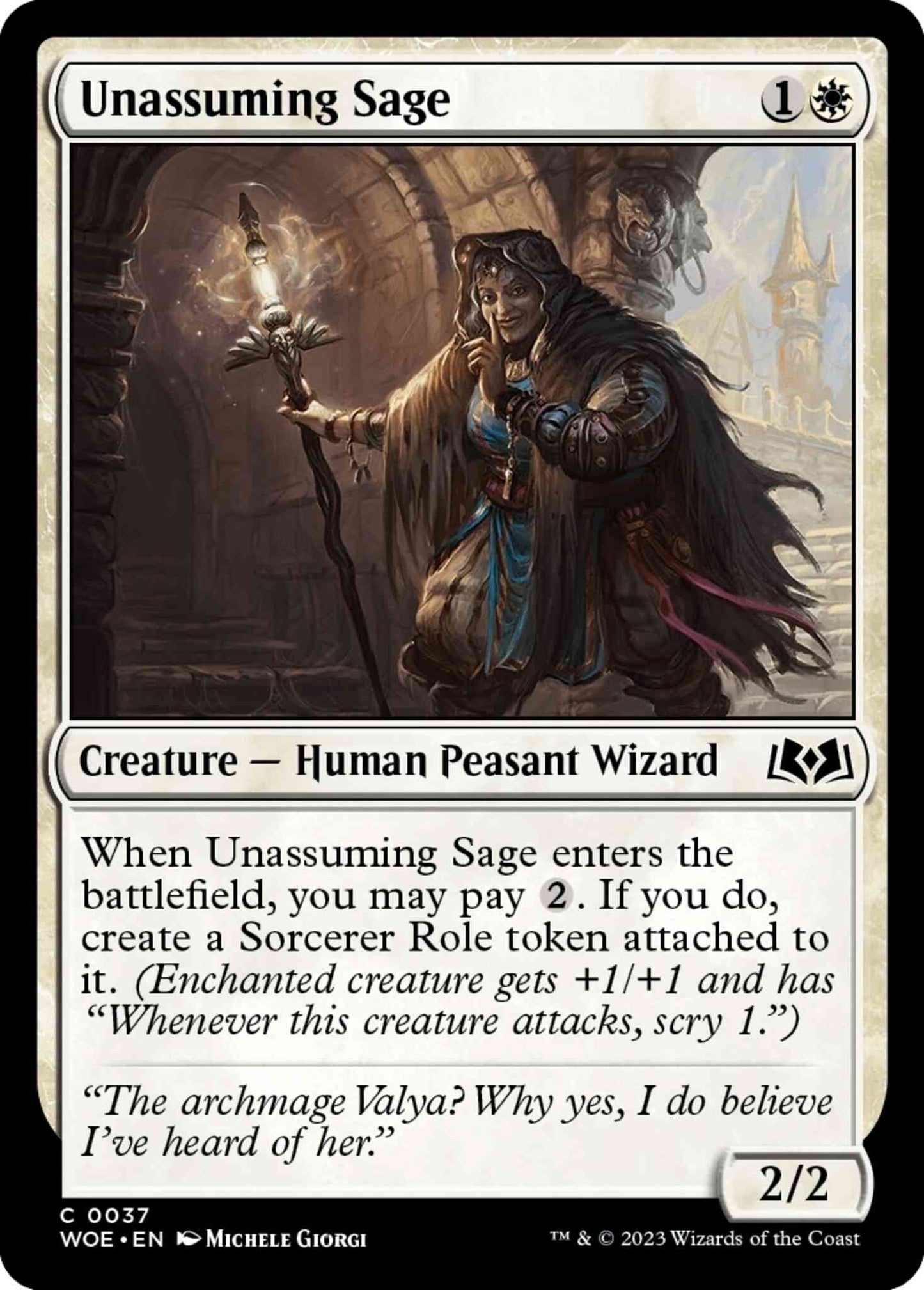 Unassuming Sage [37] [Wilds of Eldraine] [Non-Foil]
