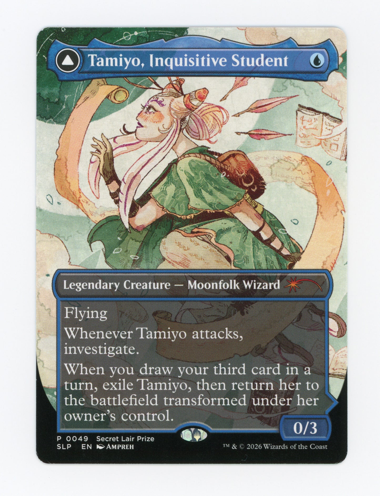 Tamiyo, Inquisitive Student // Tamiyo, Seasoned Scholar — Borderless — ID 18659