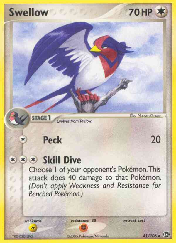 Swellow - 41/106 - Uncommon [ex9-41] [Reverse Holo]